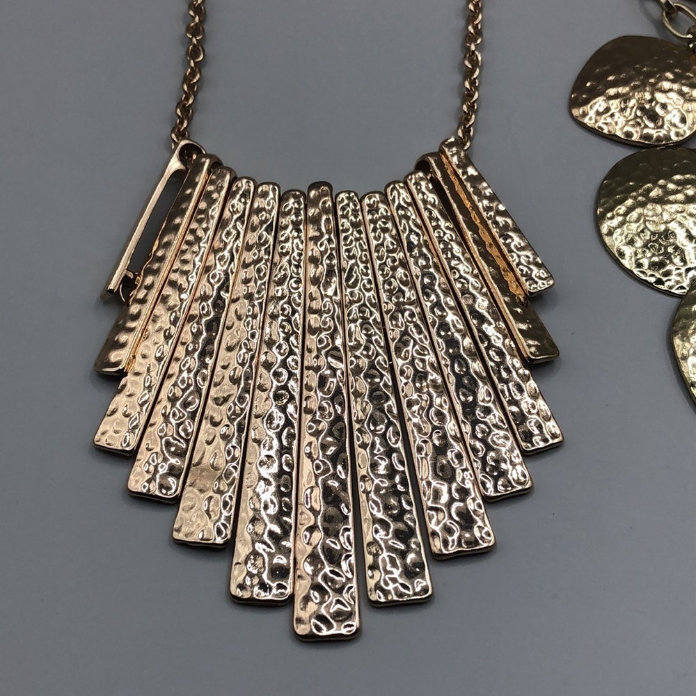 Bundle 2 Modernist Statement Style Chain Necklace… - image 2